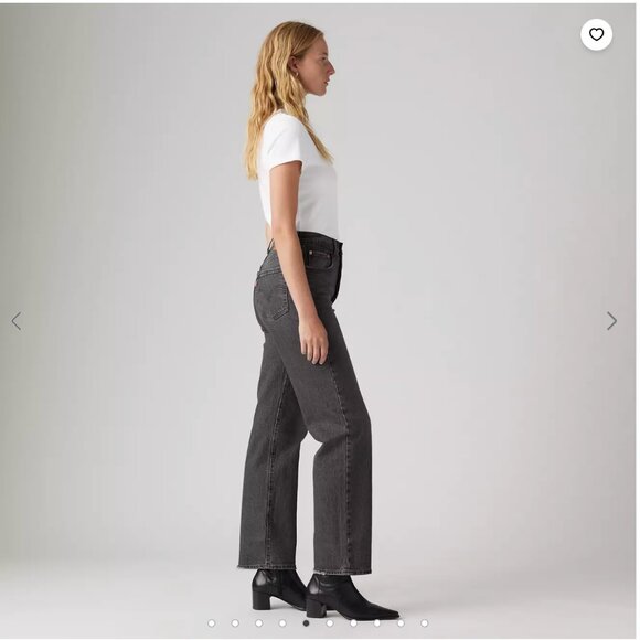 Levi's Black Wash High-Rise Ankle Jeans - Picture 3 of 11